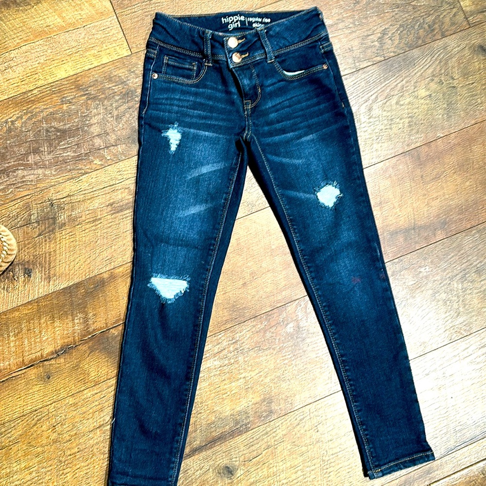 Hippie Girl distressed skinny jeans size 8